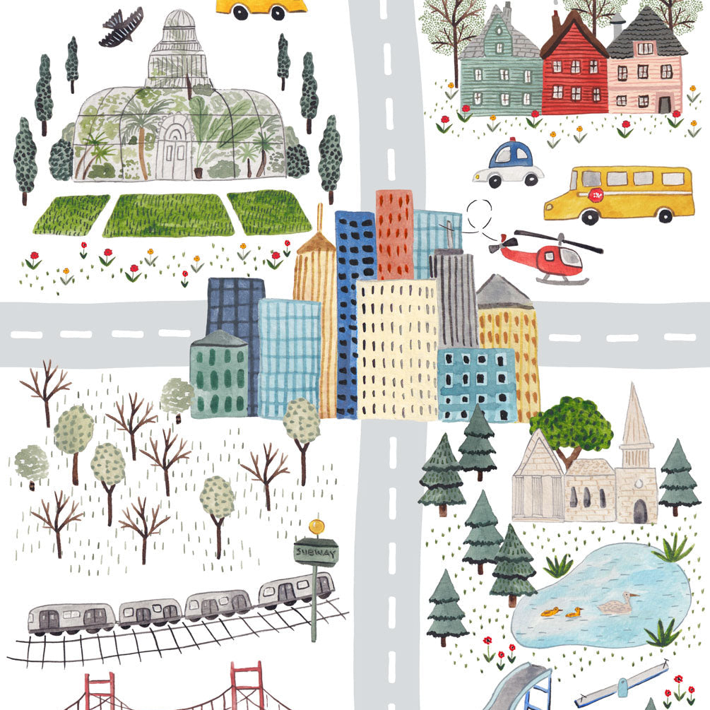 Mini Metropolis - Panel: White – The Cloth Shop