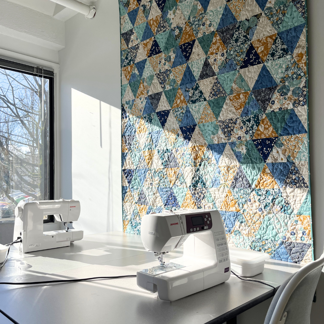 Inside The Cloth Shop Studio where we offer quilting and sewing classes in Vancouver, British Columbia, Canada.
